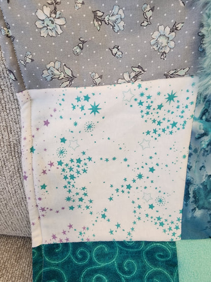 Sensory Blanket- Sleeping sheep on a moon Theme fidget lap blanket Dementia