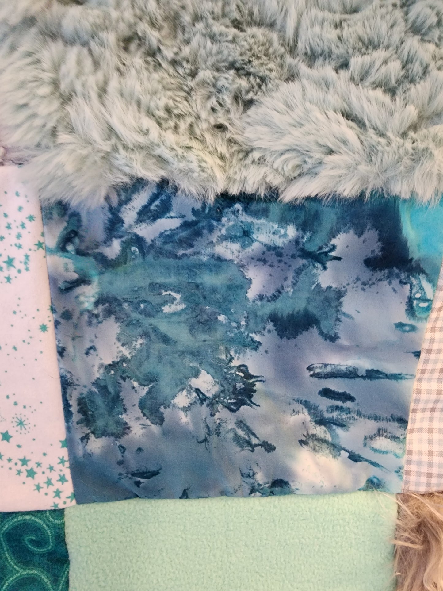 Sensory Blanket- Sleeping sheep on a moon Theme fidget lap blanket Dementia