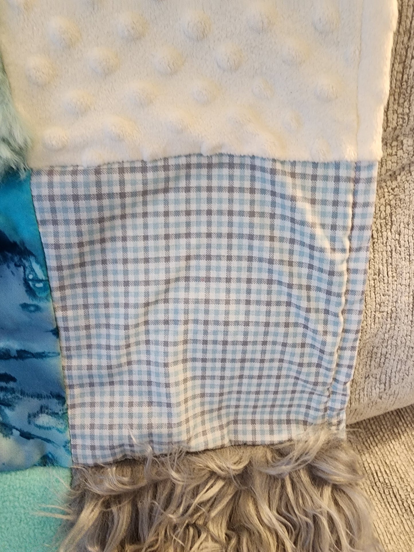 Sensory Blanket- Sleeping sheep on a moon Theme fidget lap blanket Dementia