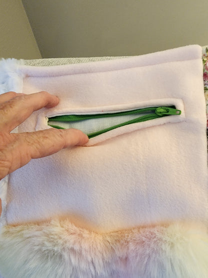 Sensory Blanket- old fashioned bunnies Theme fidget lap blanket Dementia