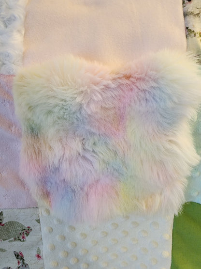 Sensory Blanket- old fashioned bunnies Theme fidget lap blanket Dementia