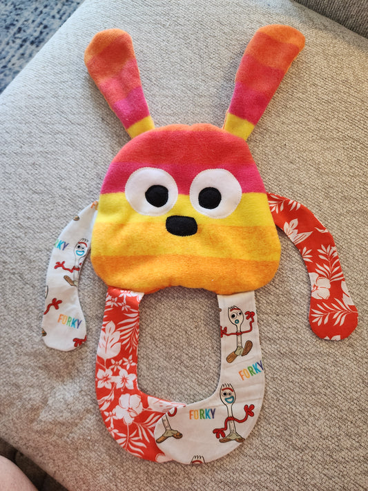 Sensory Crinkle Lovie- Sunset Stripes Dimple Dot Crinkle sound bunny style