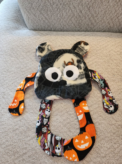 Sensory Crinkle Lovie- Skulls spiders halloween Dimple Dot Crinkle sound bear style