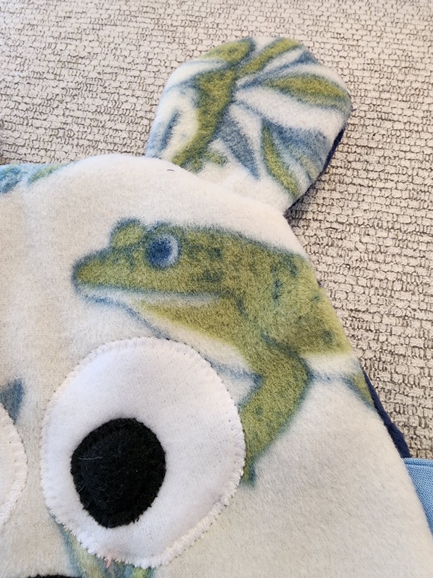 Sensory Crinkle Lovie- Frogs and mushrooms Dimple Dot Crinkle sound bear style