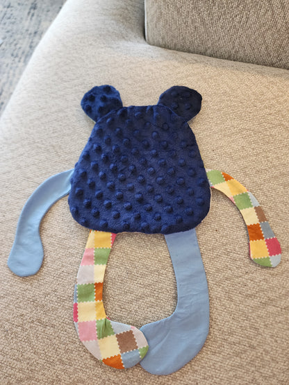 Sensory Crinkle Lovie- Frogs and mushrooms Dimple Dot Crinkle sound bear style
