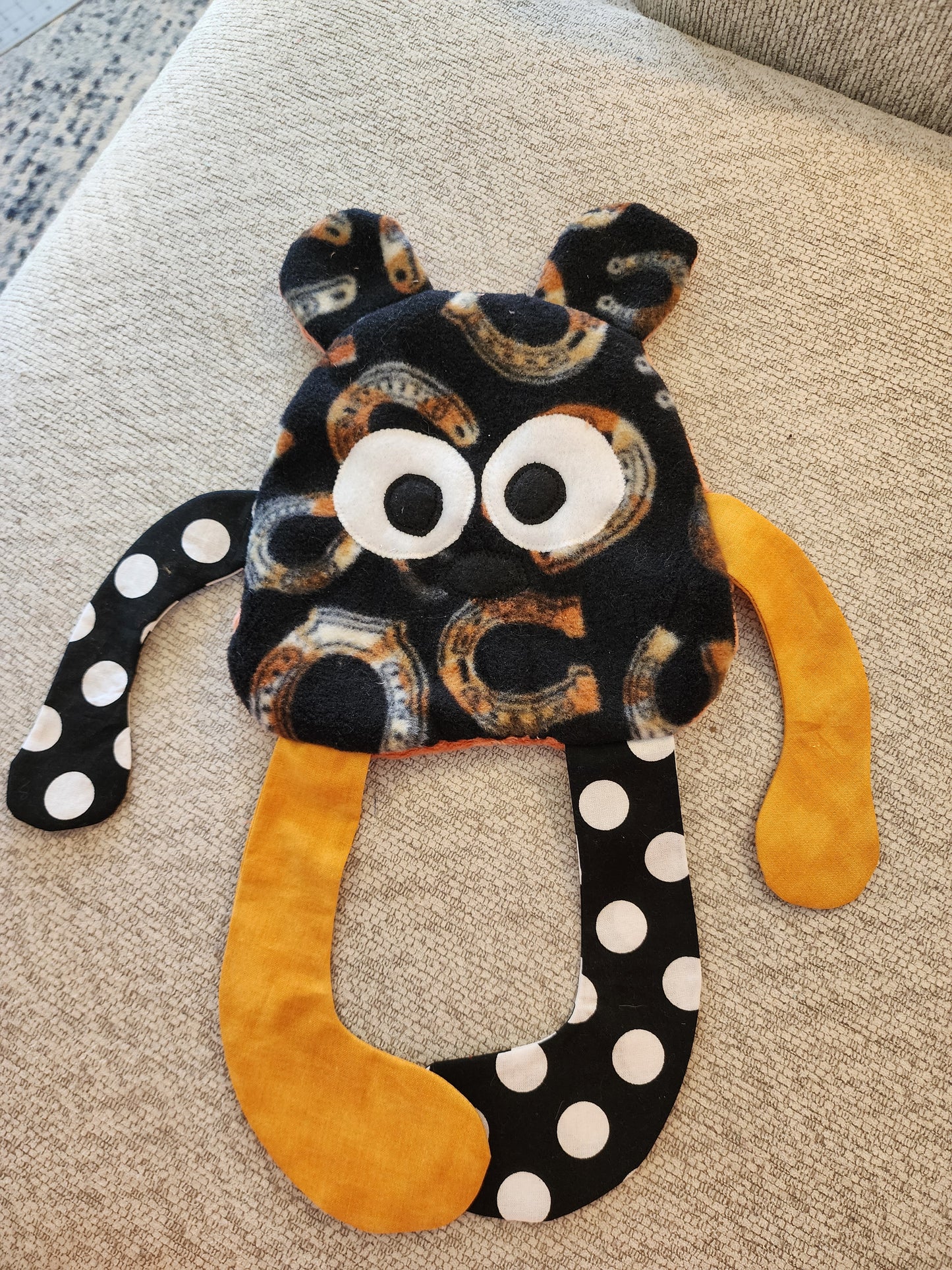 Sensory Crinkle Lovie- Horseshoes  Dimple Dot Crinkle sound bear style