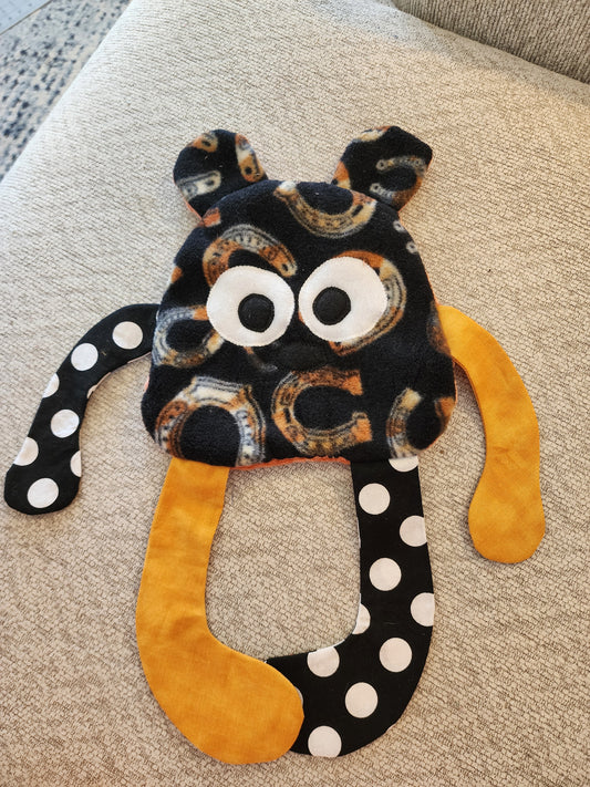 Sensory Crinkle Lovie- Horseshoes  Dimple Dot Crinkle sound bear style