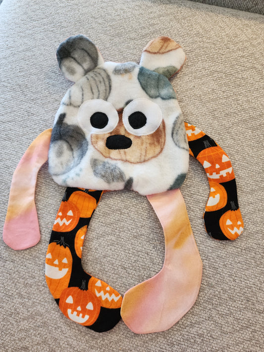 Sensory Crinkle Lovie- Pumpkins Fall Halloween  Dimple Dot Crinkle sound bear style