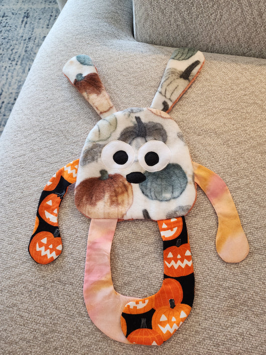 Sensory Crinkle Lovie- pumpkins Dimple Dot Crinkle sound bunny style