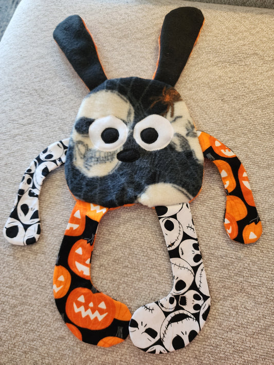Sensory Crinkle Lovie- skulls Halloween Dimple Dot Crinkle sound bunny style