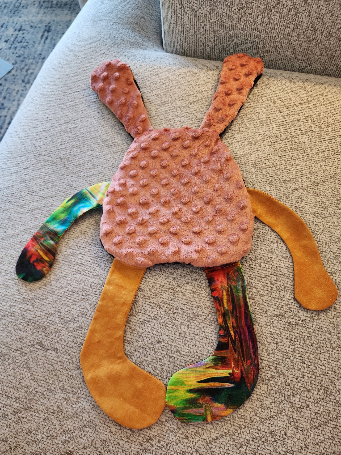 Sensory Crinkle Lovie- Horseshoes  Dimple Dot Crinkle sound western bunny style