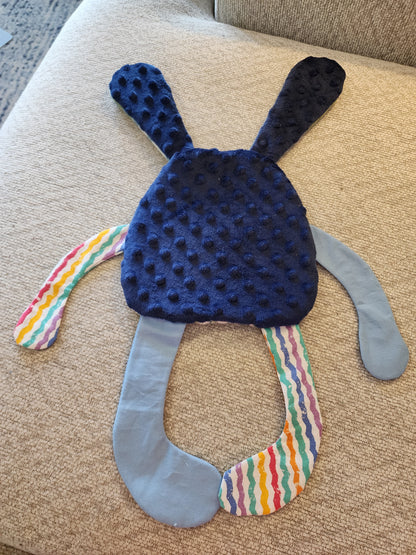 Sensory Crinkle Lovie- Frogs and Mushrooms  Dimple Dot Crinkle sound Bunny Style