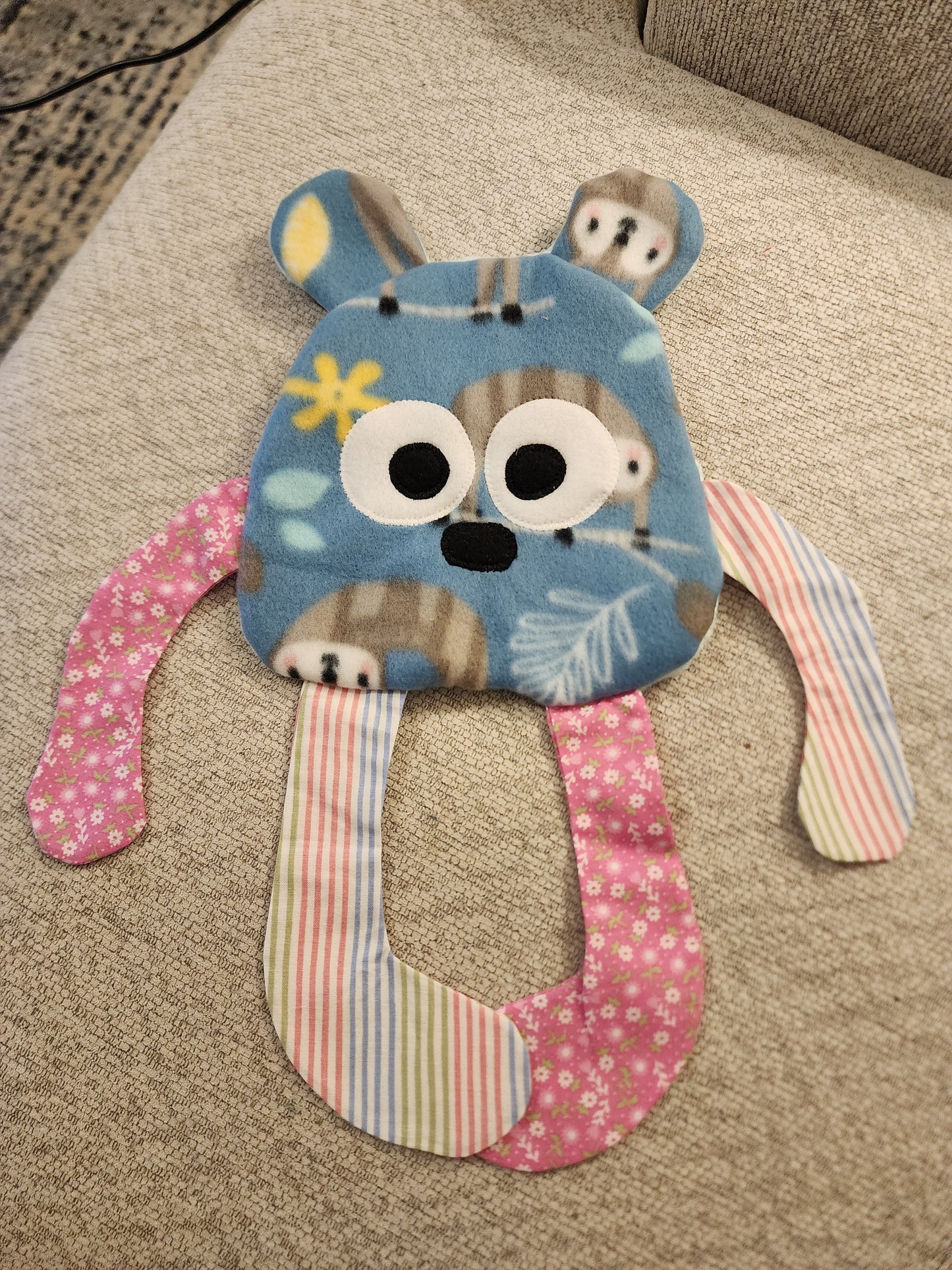 Sensory Crinkle Lovie- Sloth Dimple Dot Crinkle sound bear style
