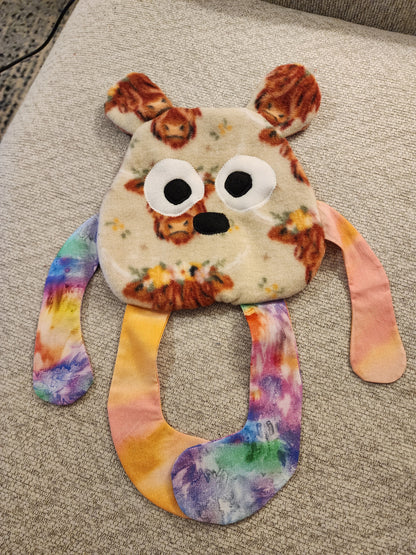 Sensory Crinkle Lovie- Highland Cow Dimple Dot Crinkle sound bear style