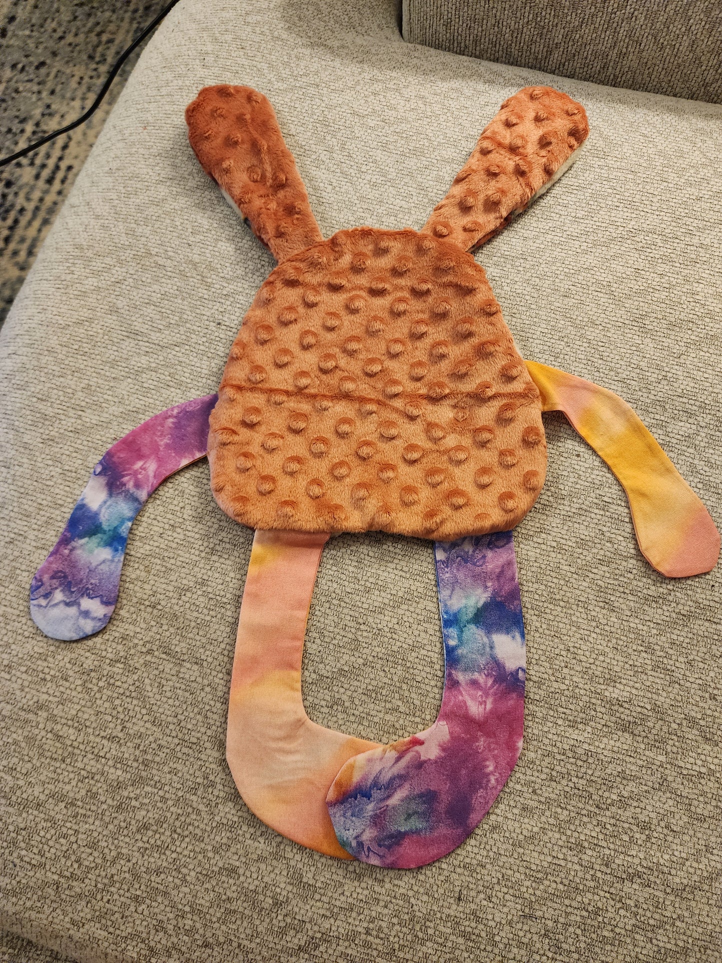 Sensory Crinkle Lovie- Highland Cow Dimple Dot Crinkle sound bunny style