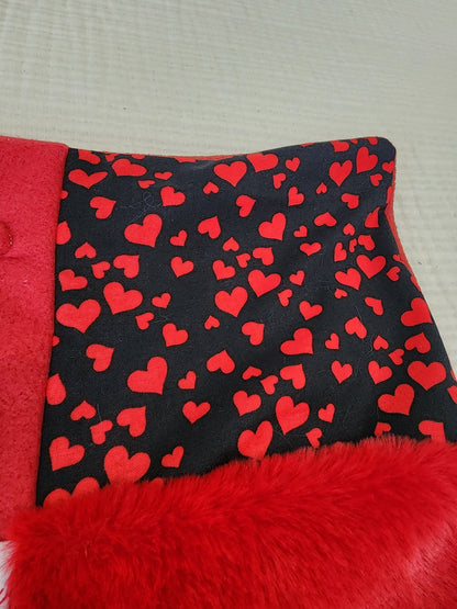 Sensory Blanket- Red Hearts Theme fidget lap blanket Dementia