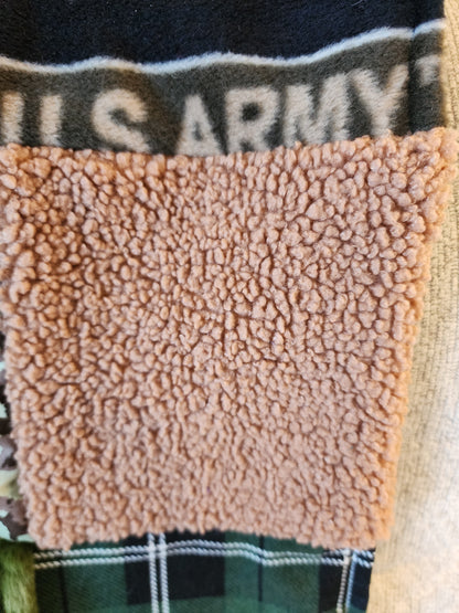 Sensory Blanket- Army Military Theme fidget lap blanket Dementia