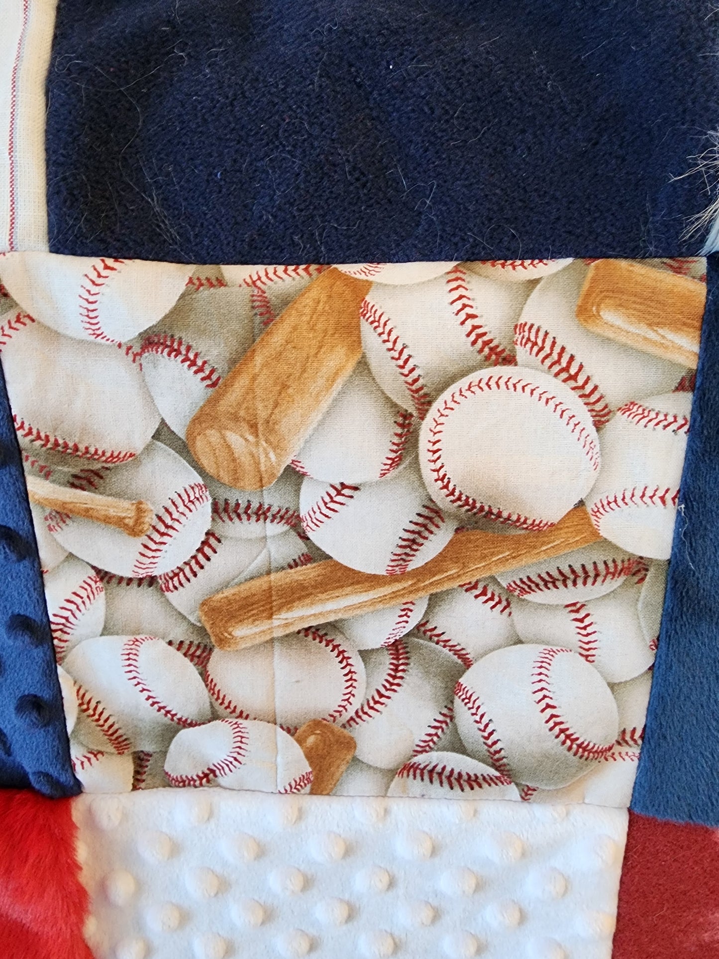 Sensory Blanket- Baseball Theme fidget lap blanket Dementia