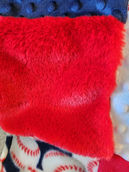 Sensory Blanket- Baseball Theme fidget lap blanket Dementia