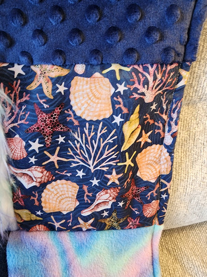 Sensory Blanket-Dolphins Theme fidget lap blanket Dementia