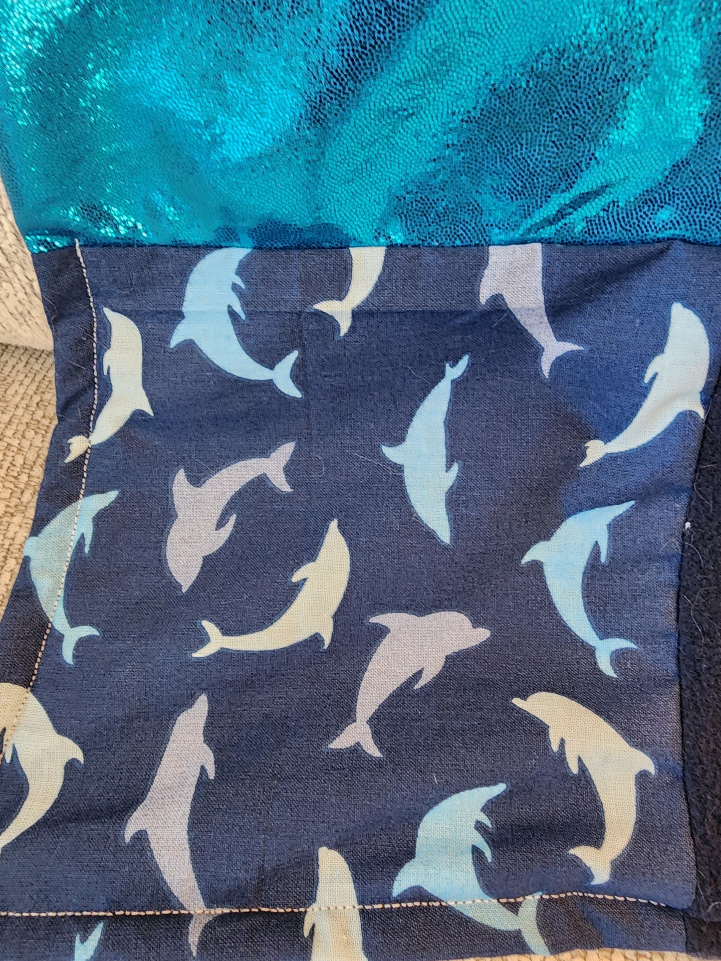 Sensory Blanket-Dolphins Theme fidget lap blanket Dementia
