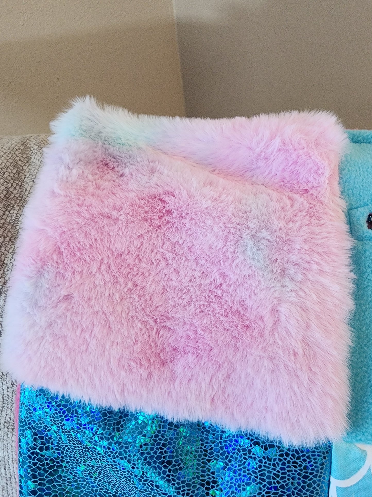 Sensory Blanket- Mermaid Scales Theme fidget lap blanket Dementia