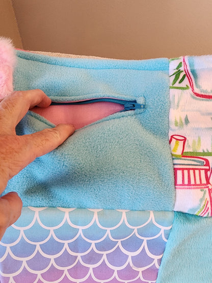 Sensory Blanket- Mermaid Scales Theme fidget lap blanket Dementia