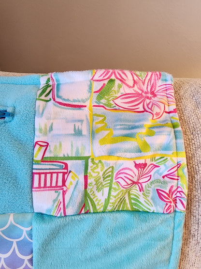 Sensory Blanket- Mermaid Scales Theme fidget lap blanket Dementia