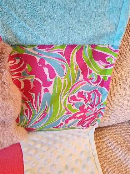 Sensory Blanket- Mermaid Scales Theme fidget lap blanket Dementia