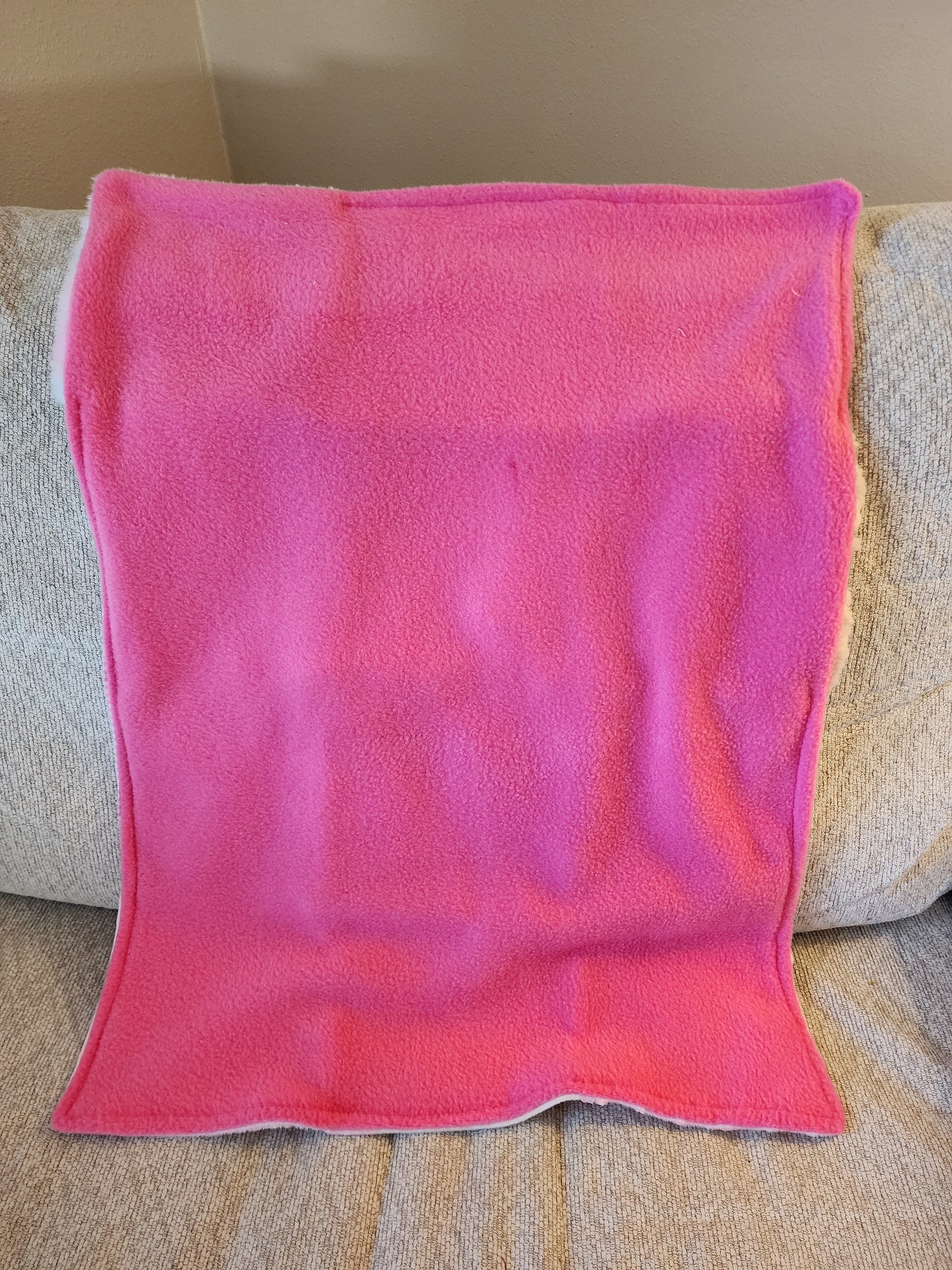 Sensory Blanket- Pink hearts and ribbons Theme fidget lap blanket Dementia