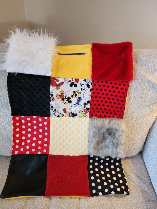 Sensory Blanket- Old Fashioned Mickey Theme fidget lap blanket Dementia