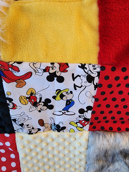 Sensory Blanket- Old Fashioned Mickey Theme fidget lap blanket Dementia