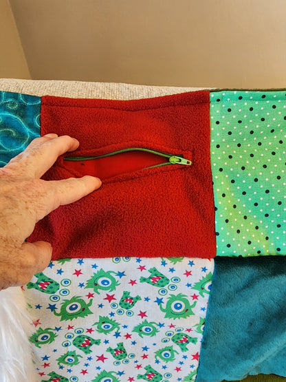 Sensory Blanket- monsters Theme fidget lap blanket Dementia