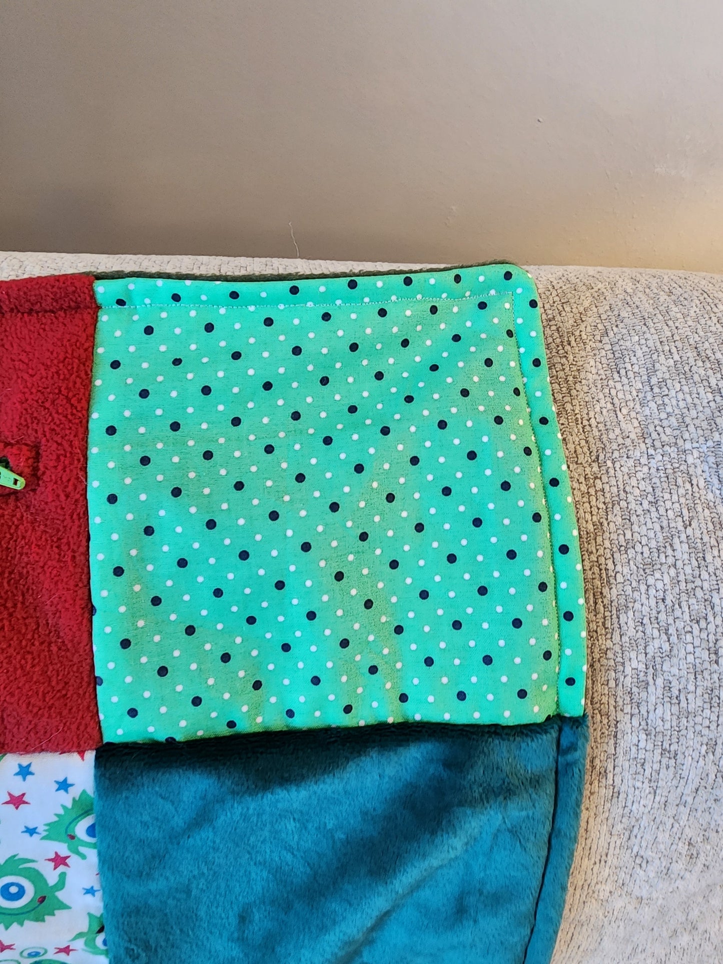 Sensory Blanket- Monsters Theme fidget lap blanket Dementia