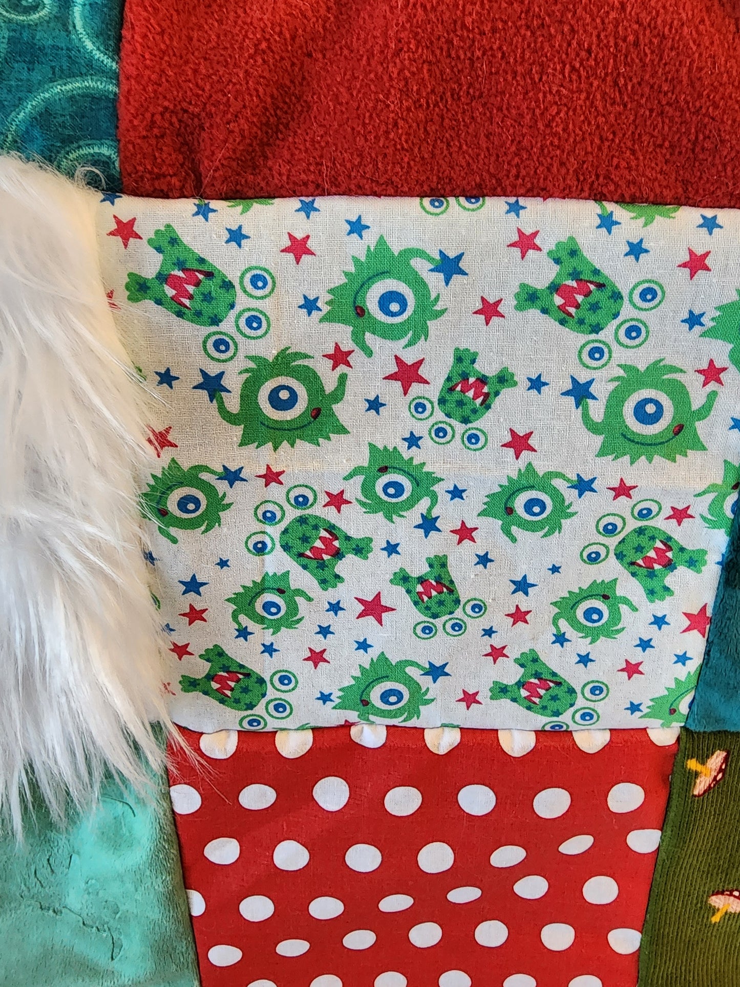 Sensory Blanket- monsters Theme fidget lap blanket Dementia