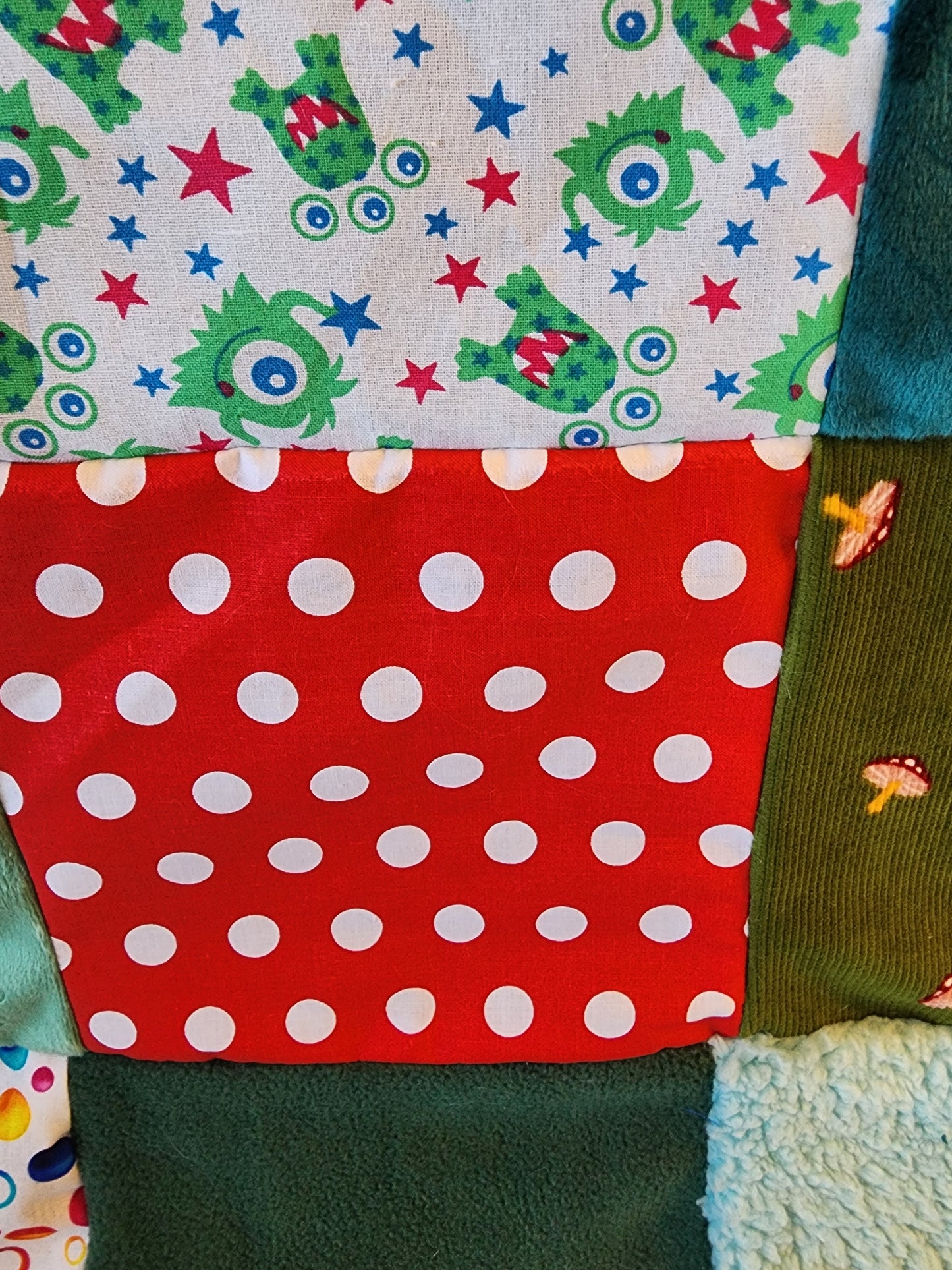 Sensory Blanket- Monsters Theme fidget lap blanket Dementia