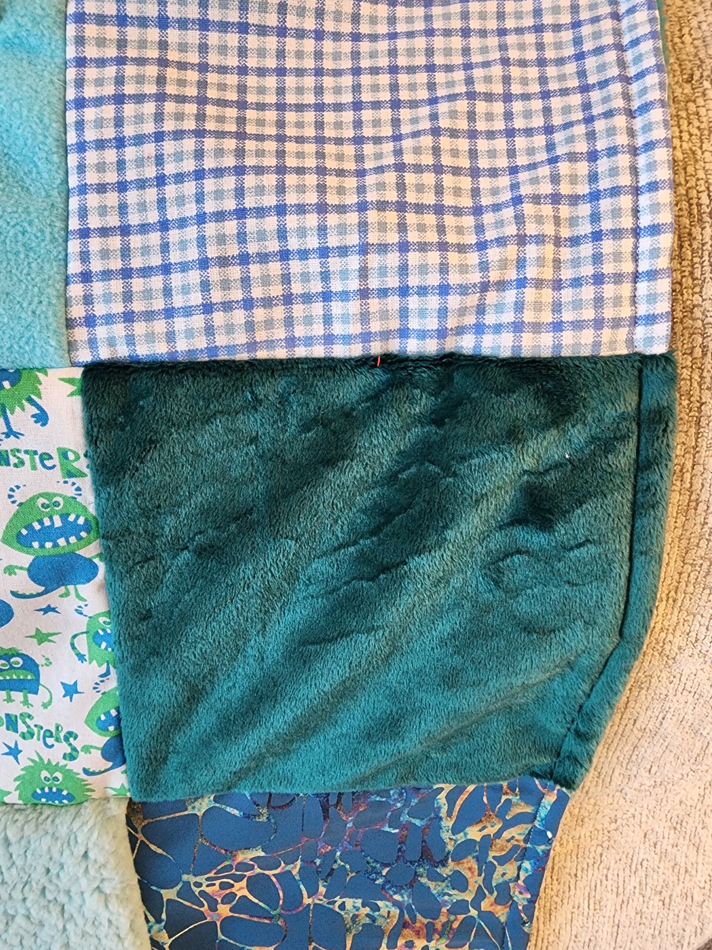 Sensory Blanket- Monsters Theme fidget lap blanket Dementia