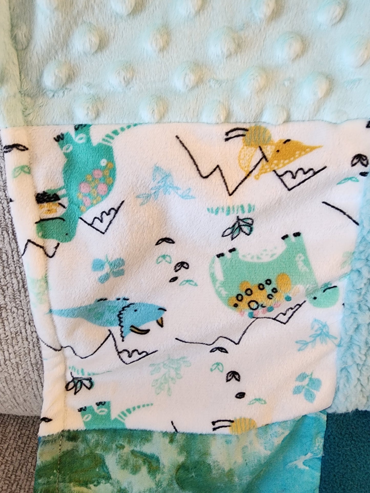 Sensory Blanket- Monsters Theme fidget lap blanket Dementia