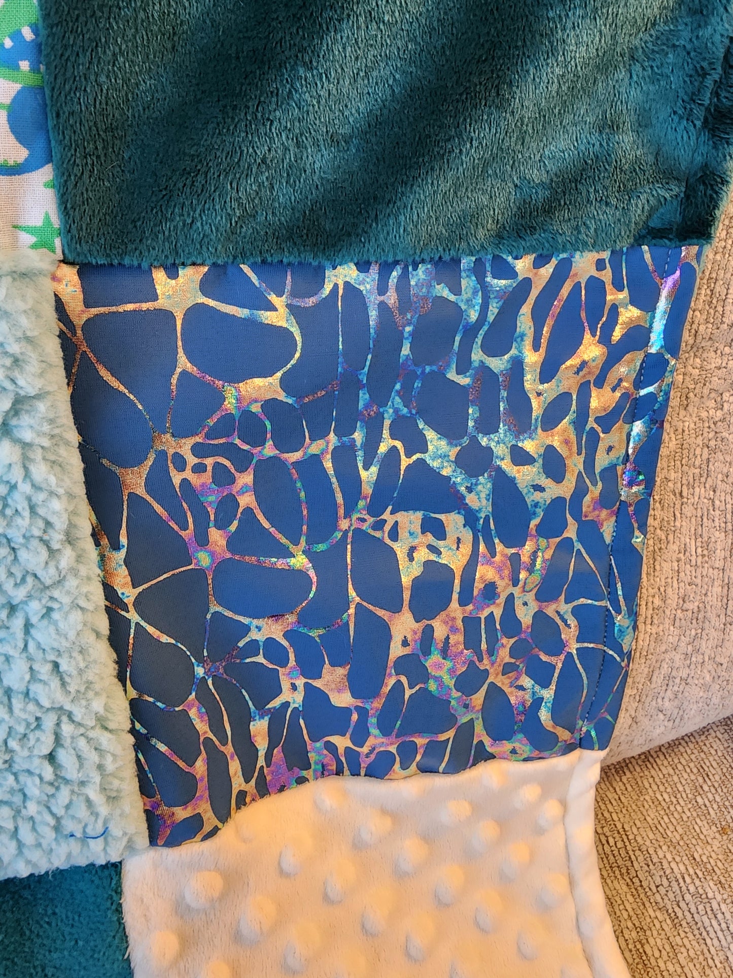 Sensory Blanket- Monsters Theme fidget lap blanket Dementia