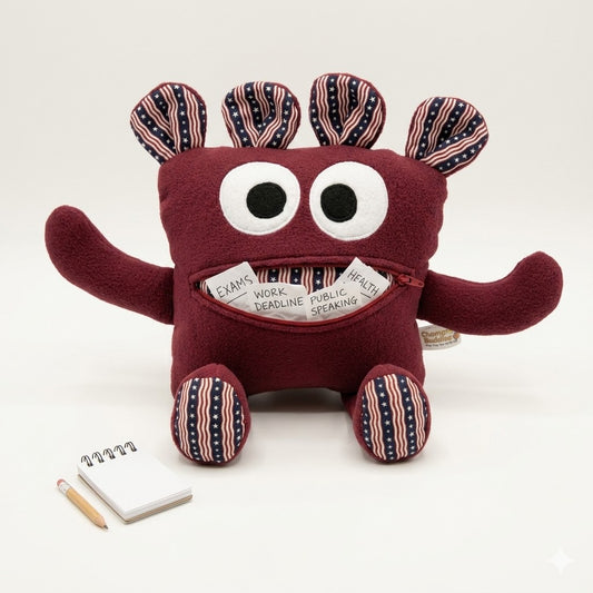 Chomper Buddy  Burgundy with red white & blue with stars 14"