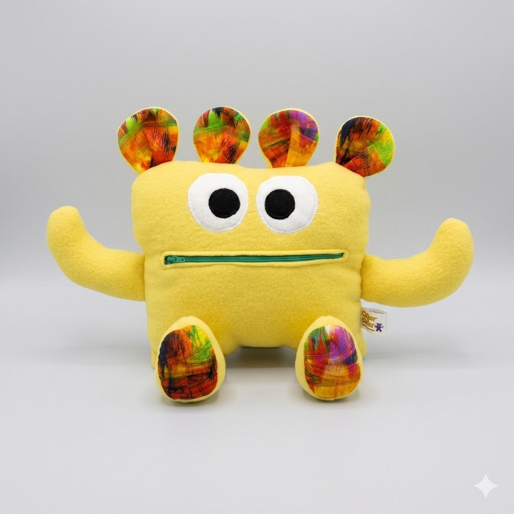 Chomper Buddy 14" Yellow with multicolor