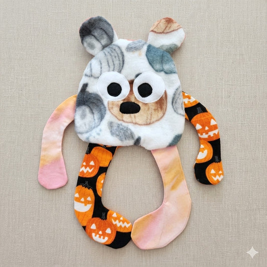 Sensory Crinkle Lovie- Pumpkins Fall Halloween  Dimple Dot Crinkle sound bear style