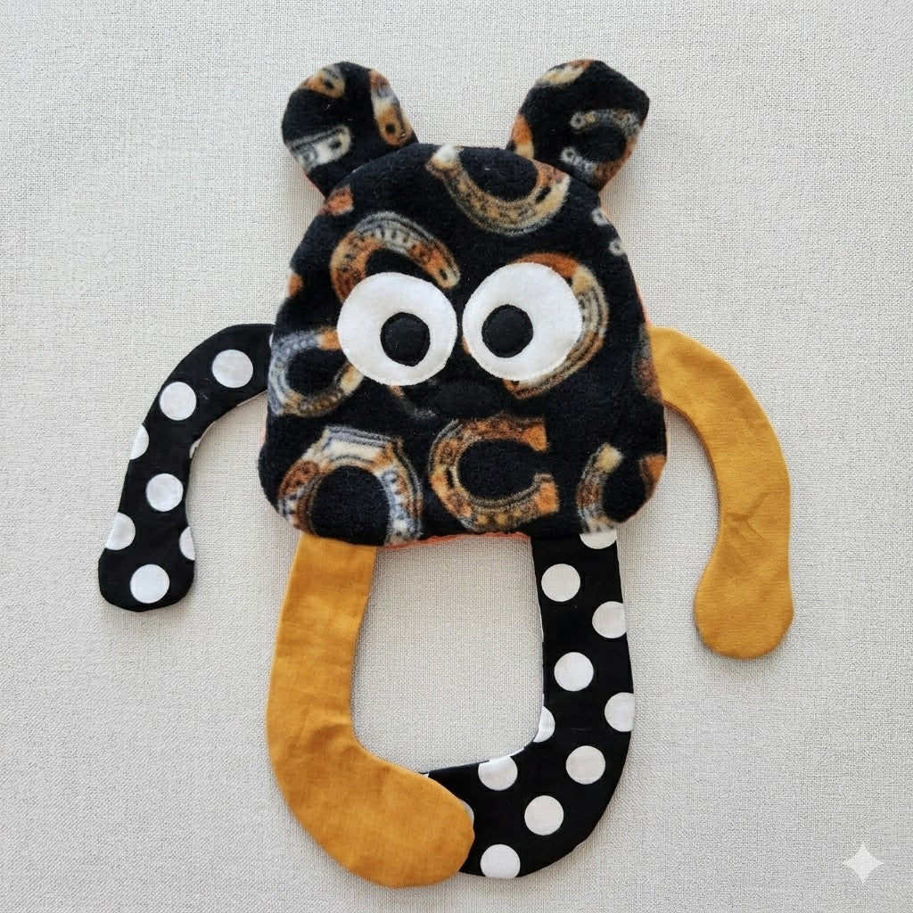 Sensory Crinkle Lovie- Horseshoes  Dimple Dot Crinkle sound bear style