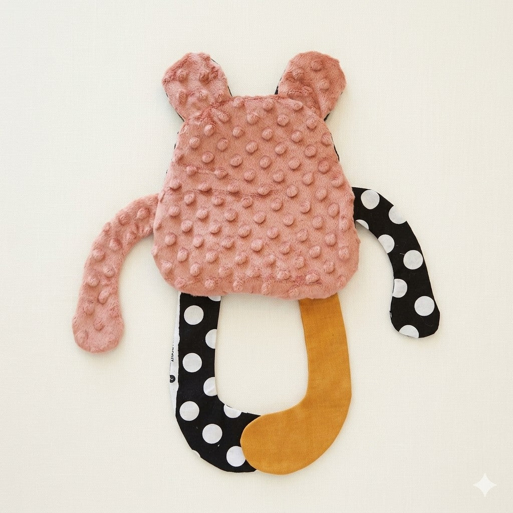 Sensory Crinkle Lovie- Horseshoes  Dimple Dot Crinkle sound bear style