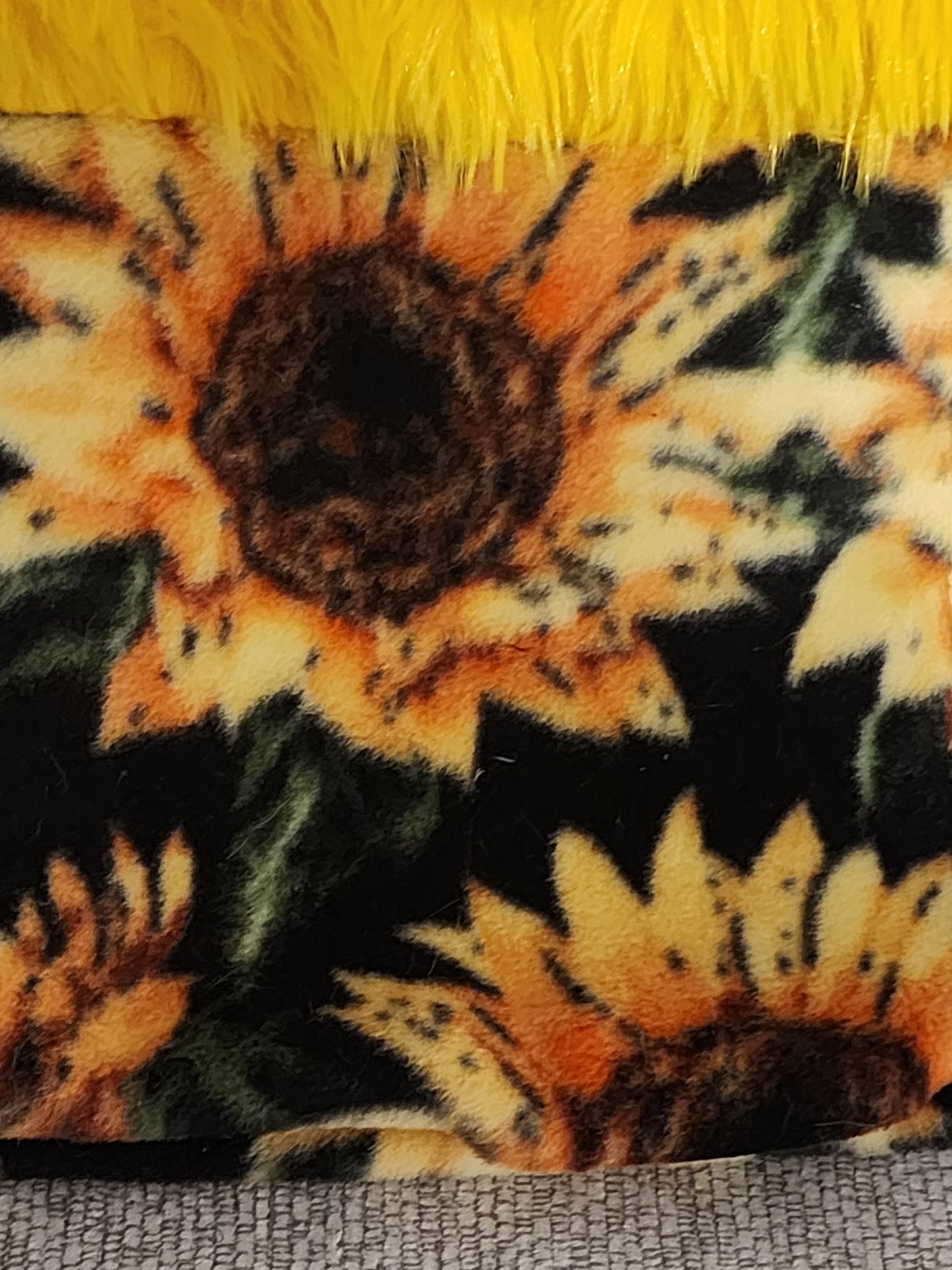 Sensory Blanket- Sunflowers fidget lap blanket