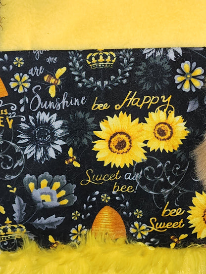 Sensory Blanket- Sunflowers fidget lap blanket