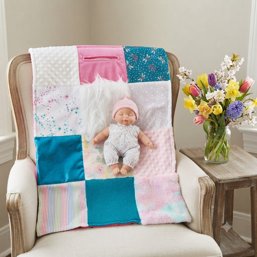 Sensory Blanket- Dragon Flies Theme fidget lap blanket Dementia