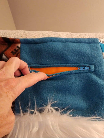 Sensory Blanket- Football Theme fidget lap blanket Dementia