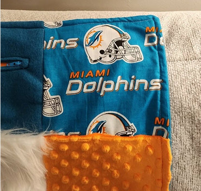 Sensory Blanket- Football Theme fidget lap blanket Dementia