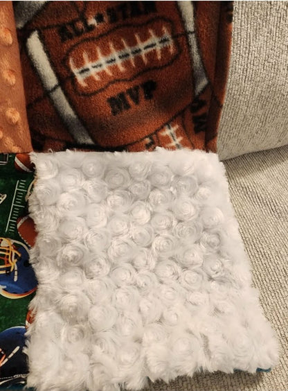 Sensory Blanket- Football Theme fidget lap blanket Dementia